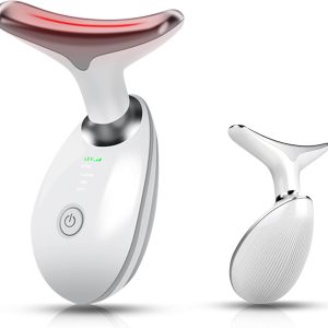 Masajeador Facial y de Cuello Antiarrugas 7-en-1: Dispositivo de Lifting con Terapia de 7 Colores LED, Microcorriente EMS y Calor Térmico para Rejuvenecimiento Total
